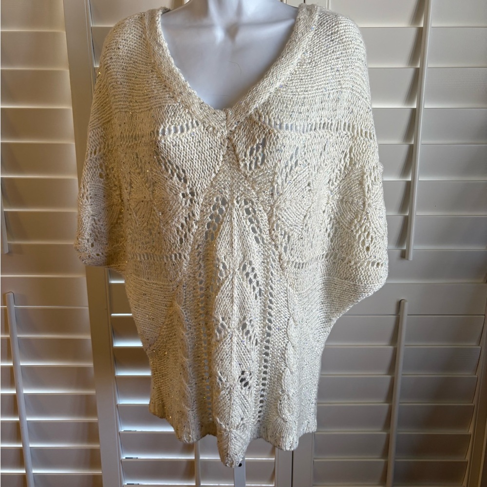 GB Girls Cream V-Neck Sweater